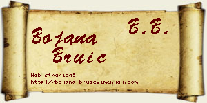 Bojana Bruić vizit kartica